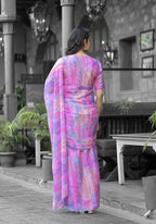 stylish Casual Pink Imported georgette Ready to Wear Fancy Saree - Ashwini | Grocsy