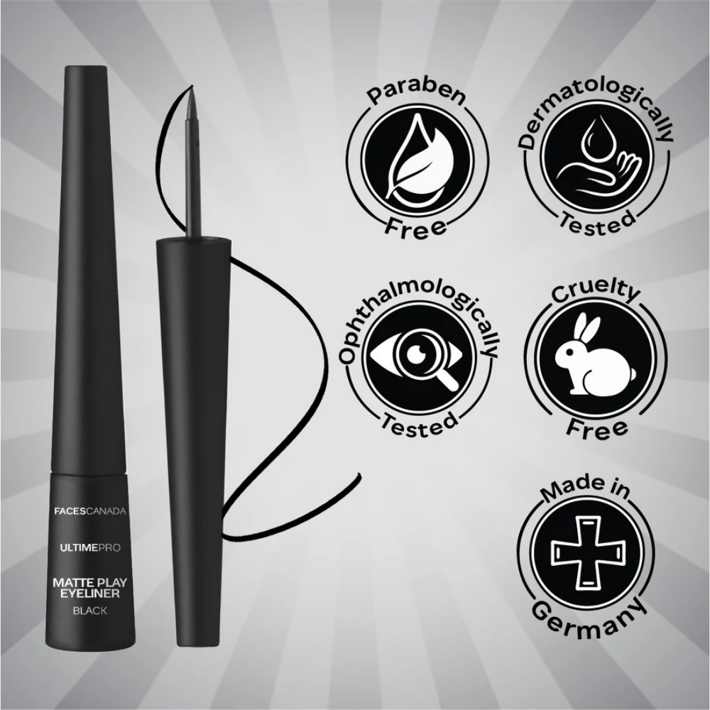 Faces Canada Ultime Pro Matte Play Eyeliner - Black | Grocsy