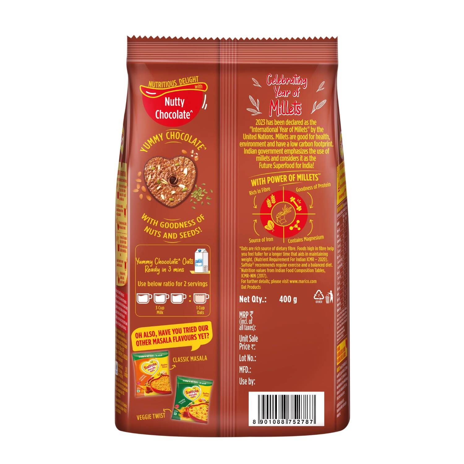 Saffola Oats with Nutty Chocolate | Grocsy