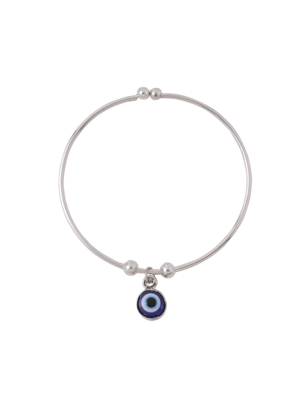 NVR Women Silver-Plated Evil Eye Rakhi With Roli Chawal | Grocsy