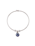 NVR Women Silver-Plated Evil Eye Rakhi With Roli Chawal | Grocsy