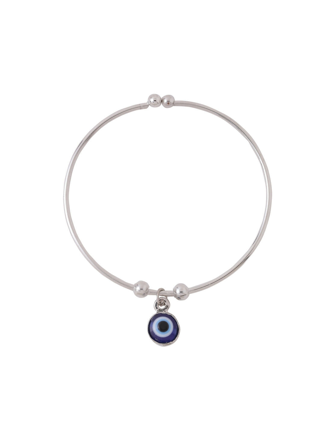 NVR Women Silver-Plated Evil Eye Rakhi With Roli Chawal | Grocsy