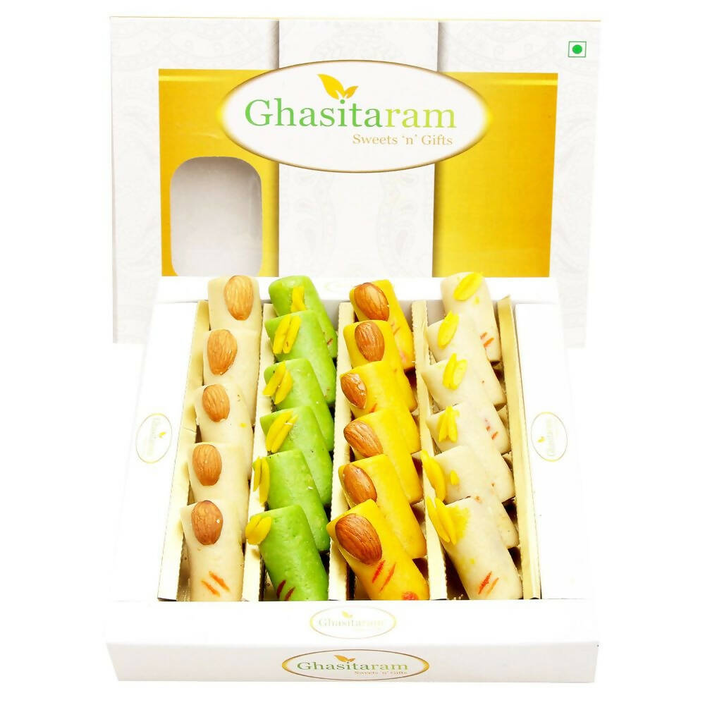 Ghasitaram Sugarfree Assorted Rolls Sweet Box | Grocsy