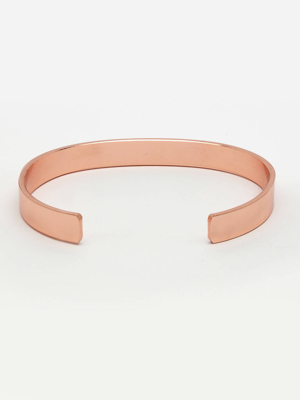 NVR Men Rose Gold Stainless Steel Cuff Bracelet