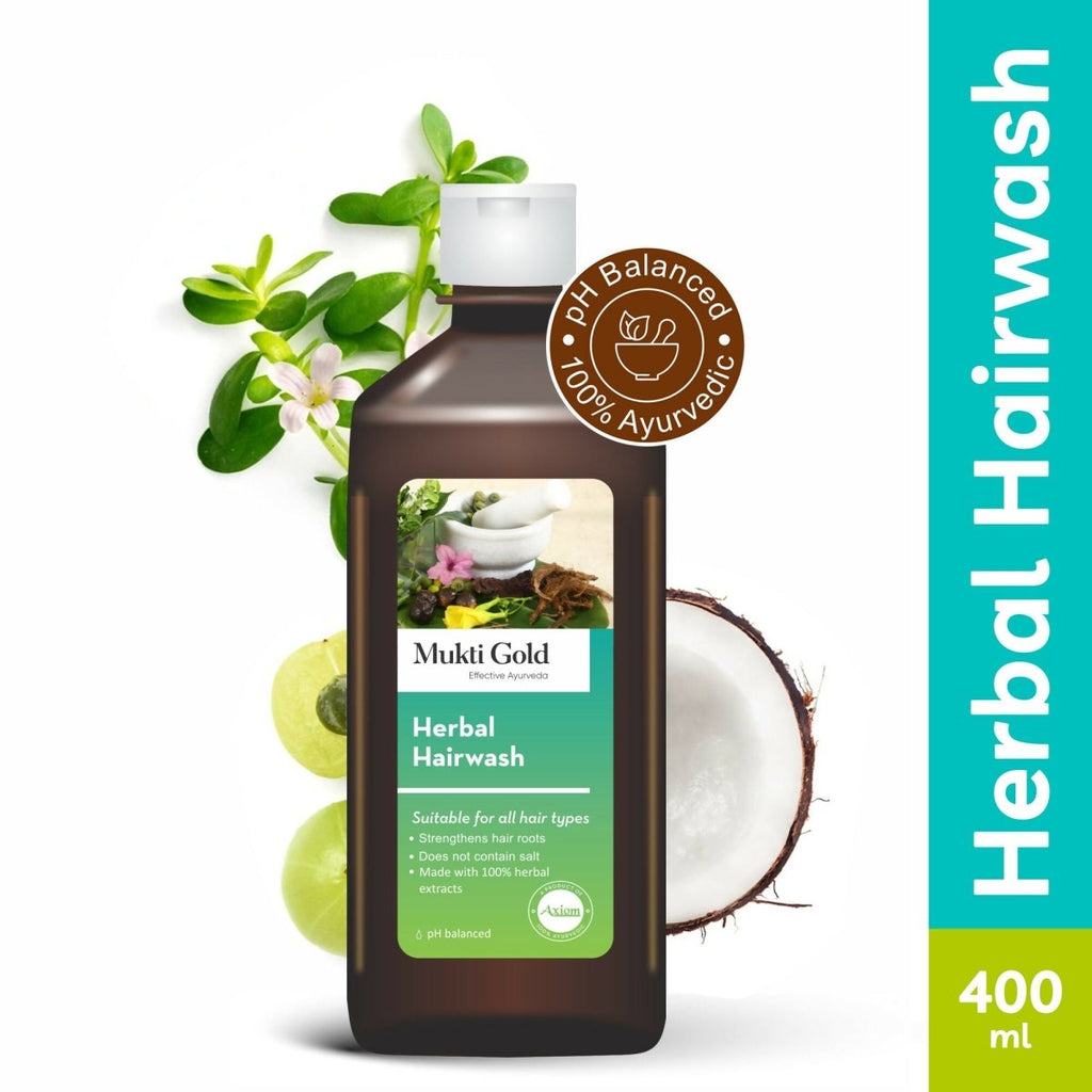 Axiom Mukti Gold Herbal Hair Wash (Flip Top) | Grocsy