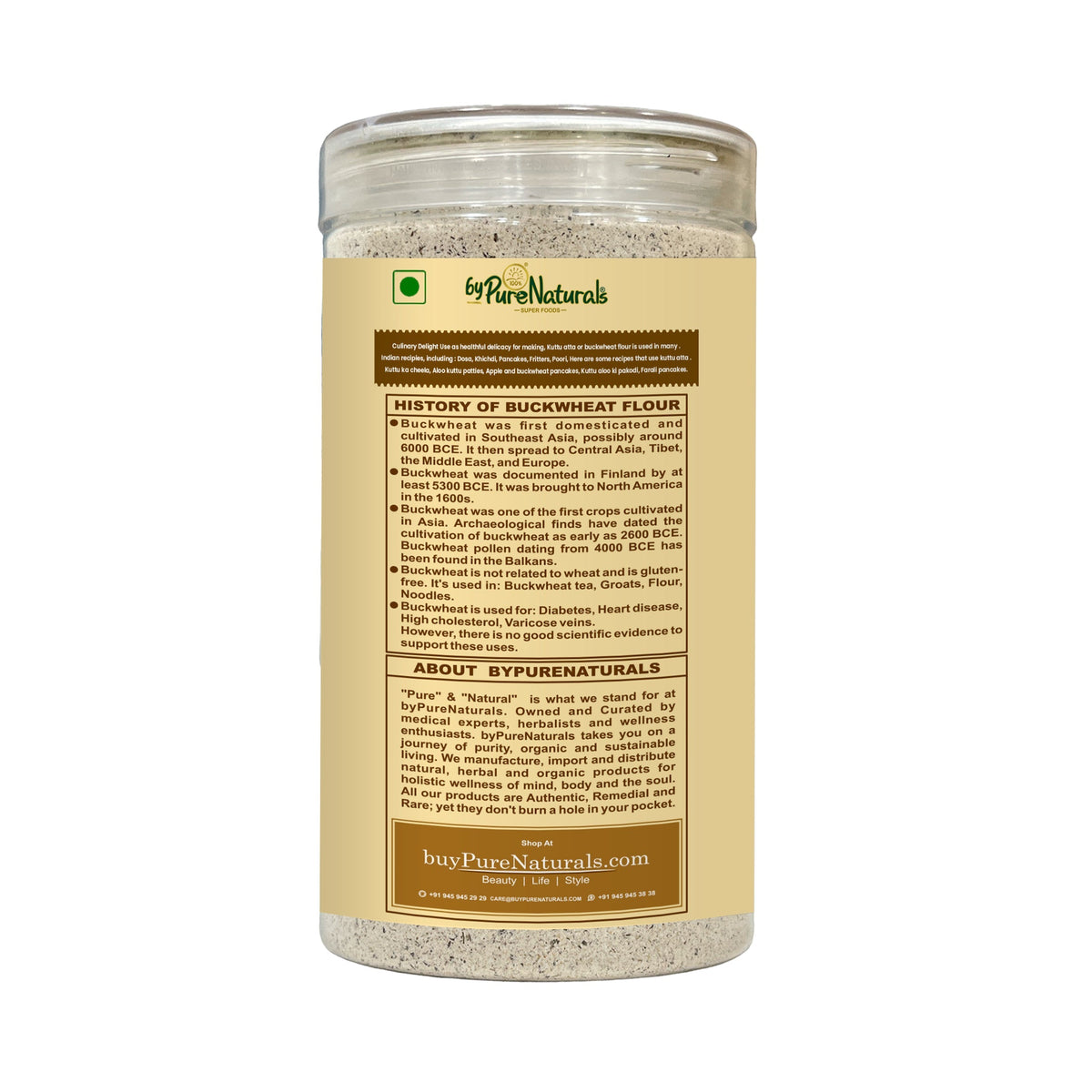 byPureNaturals Kuttu Vrat Atta (Buckwheat Flour) | Grocsy