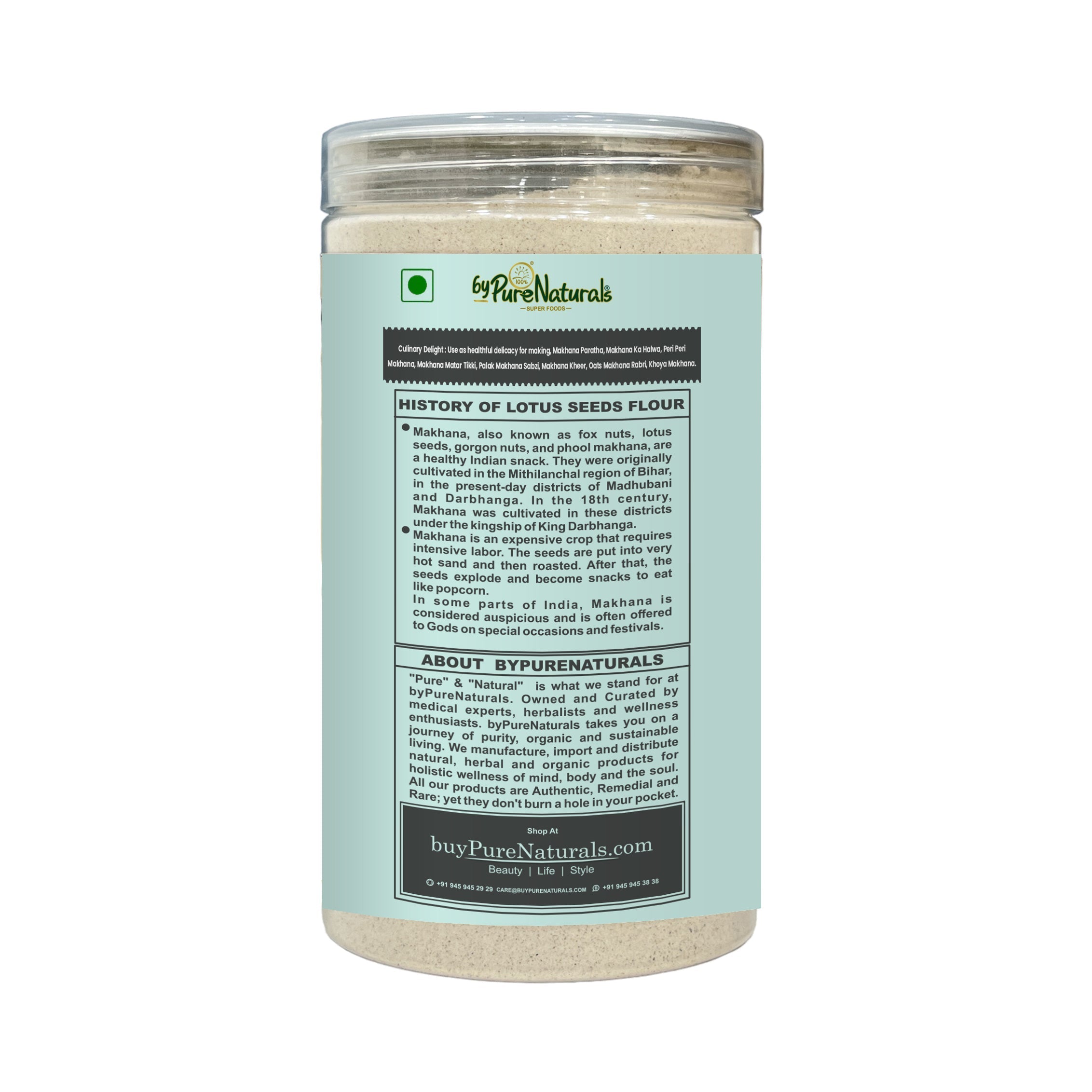 byPureNaturals Makhana Atta (Fox Nuts Flour) | Grocsy