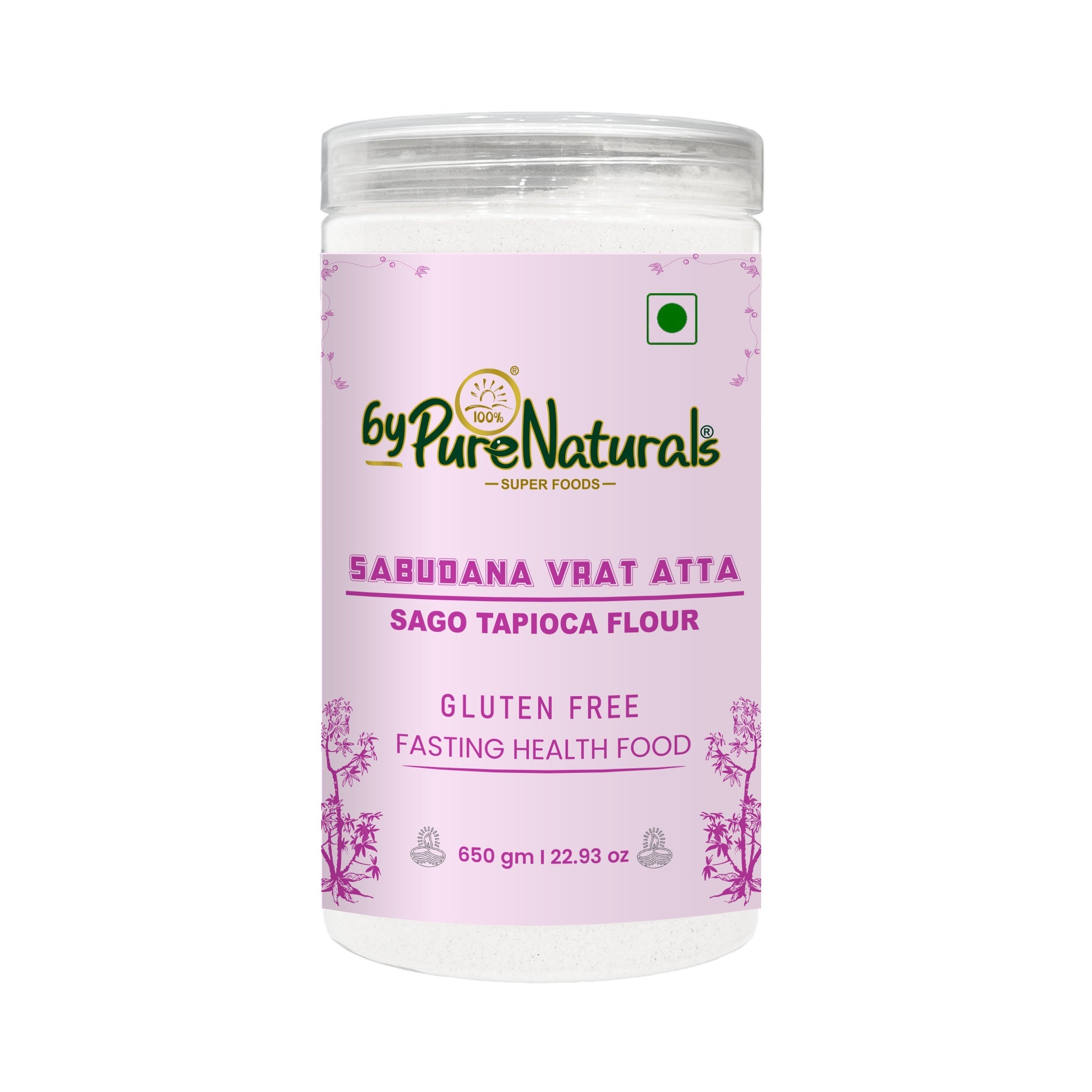 byPureNaturals Sabudana Vrat Atta (Sago Tapioca Flour) | Grocsy