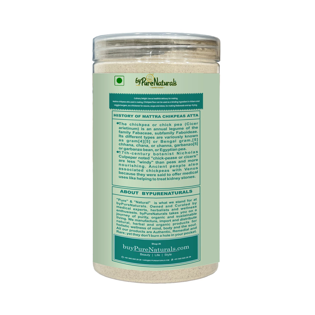 byPureNaturals Mattra Chikpeas Atta (Garbanzo Bean Flour) | Grocsy