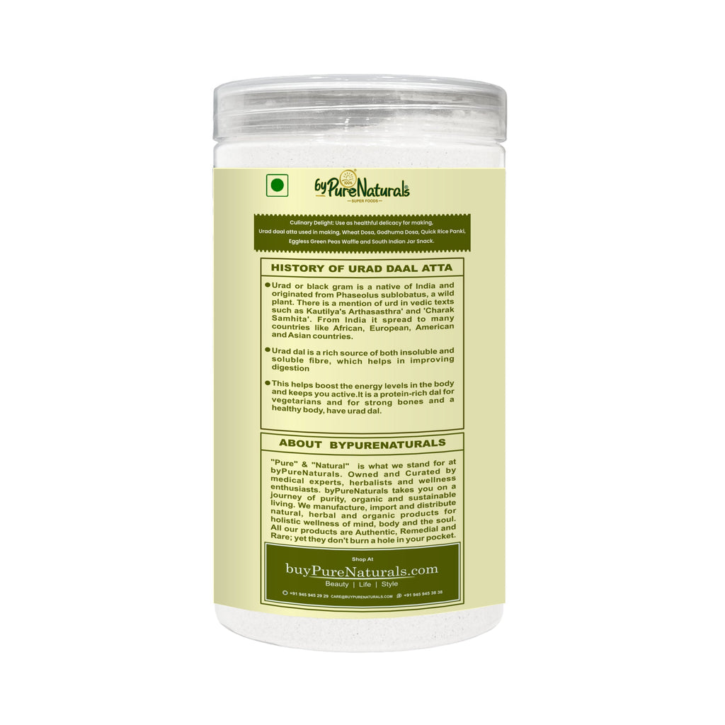 byPureNaturals Urad Daal Atta (Black Lentils Flour) | Grocsy