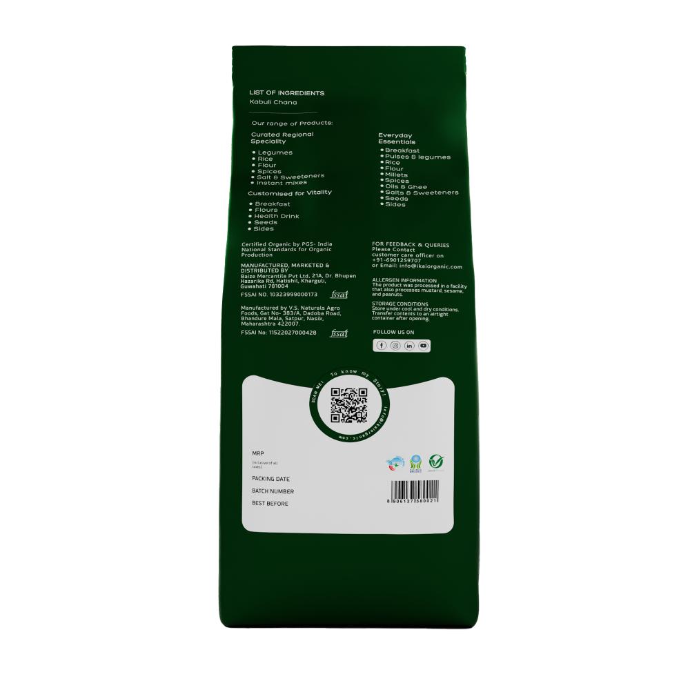 IKAI Organic Kabuli Chana (White Chickpea)