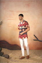 Blossom Print Cotton Shirt by Hilo Design | Grocsy