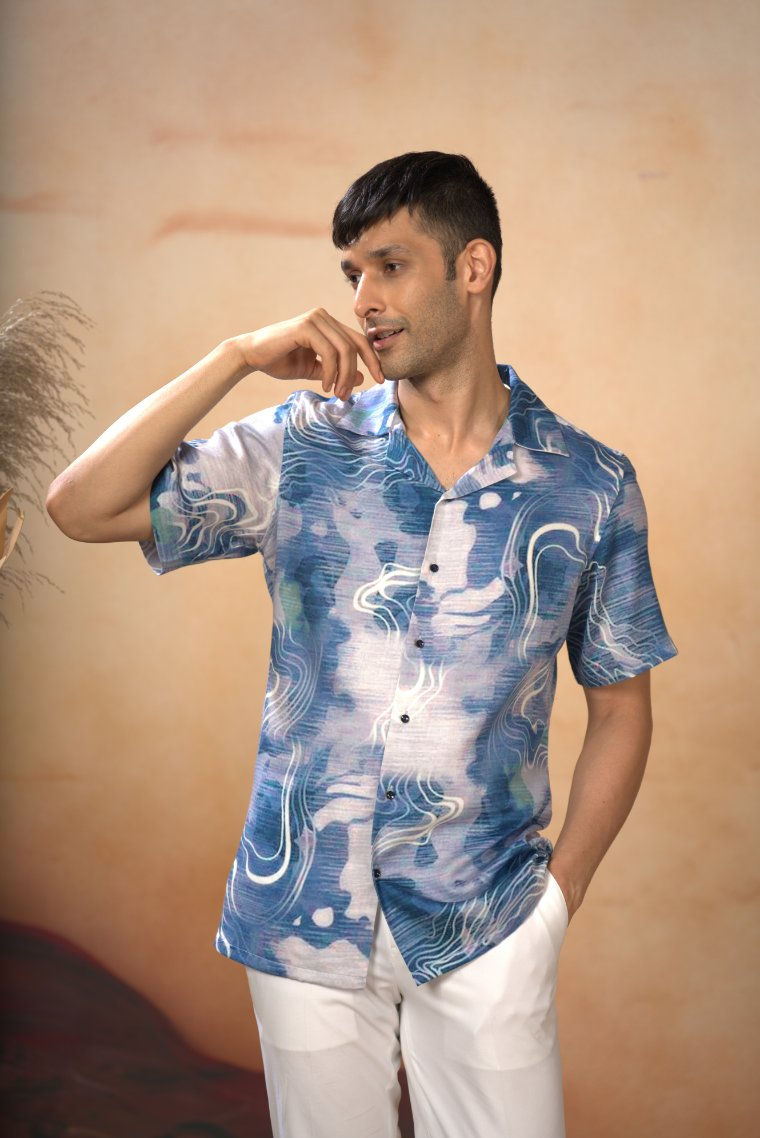 Marble Print Shirt by Hilo Design | Grocsy