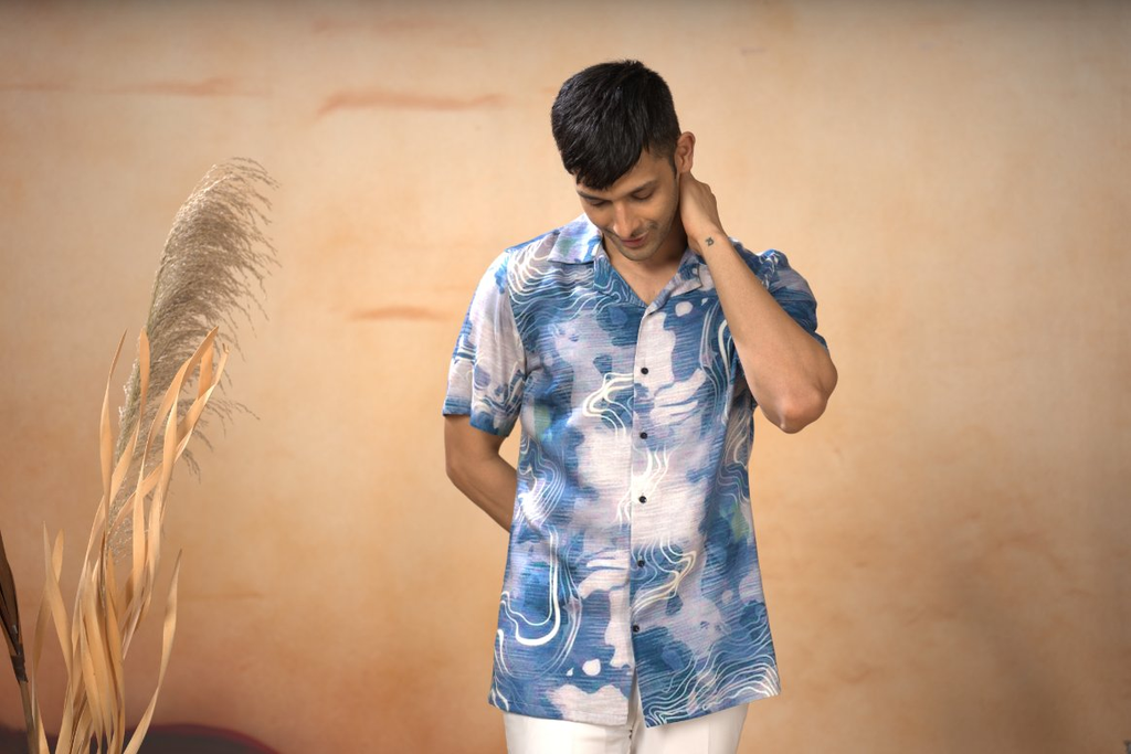 Marble Print Shirt by Hilo Design | Grocsy