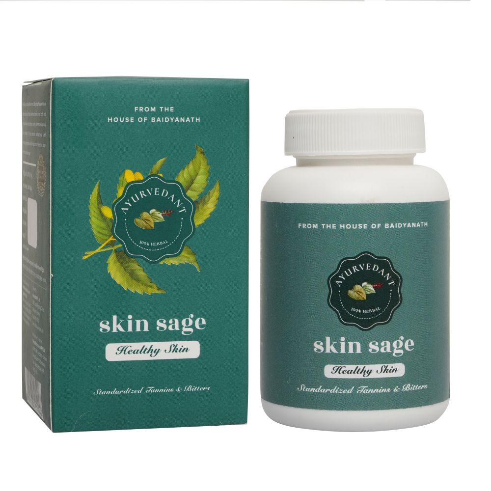 Baidyanath Jhansi Ayurvedant Skin Sage Capsules | Grocsy