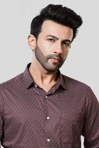 Jonesburg Men's Printed Slim Fit Formal Shirt | Grocsy