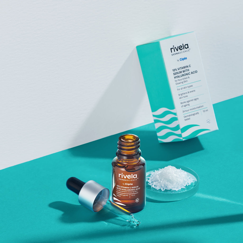 Rivela 10% Vitamin C Serum with Hyaluronic Acid | Grocsy