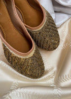 Desi Colour Women Indian Ethnic Footwear-TPR-Golden Lines | Grocsy