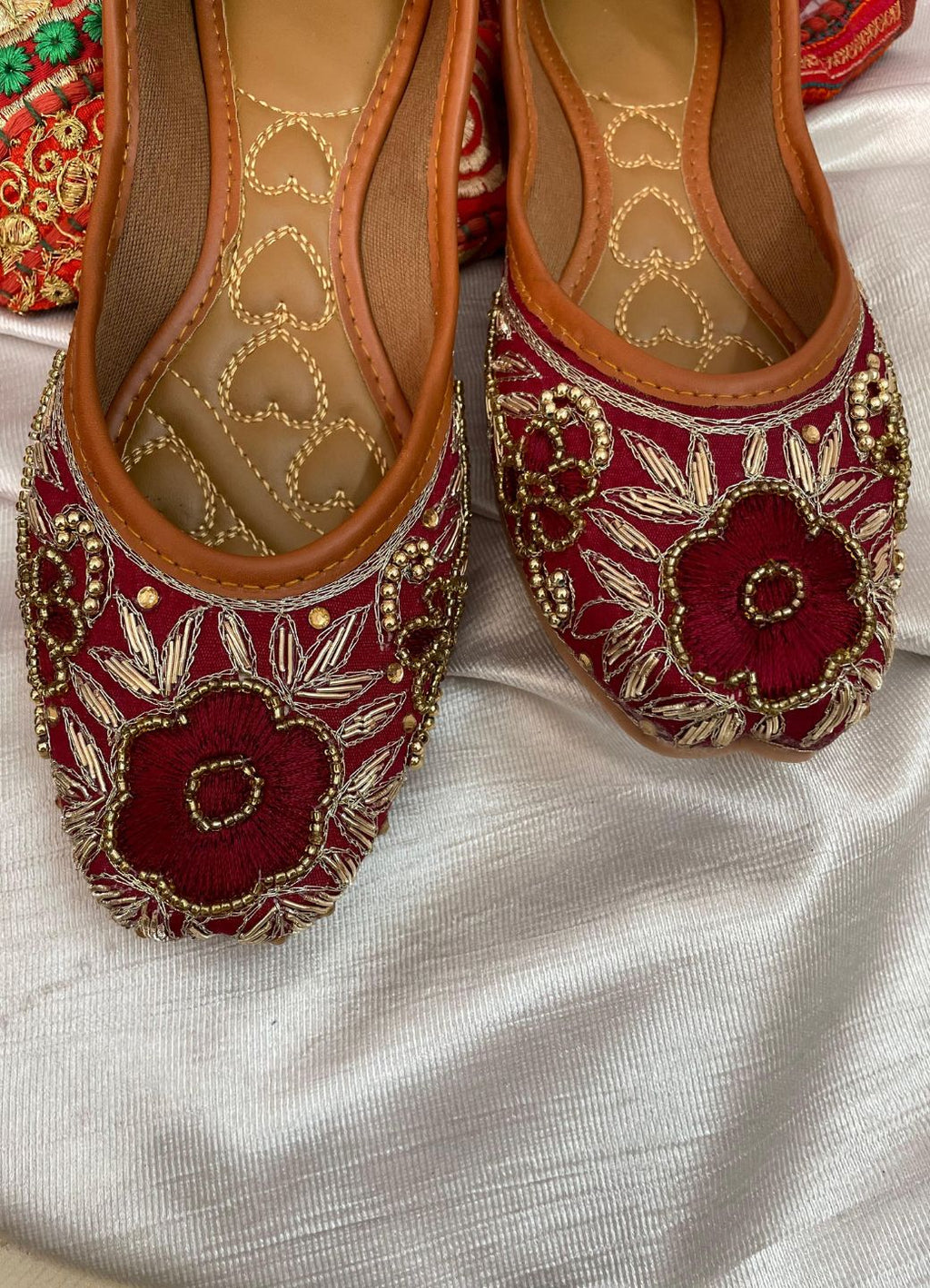 Desi Colour Women Indian Ethnic Footwear-Velvet Wedding-5 | Grocsy