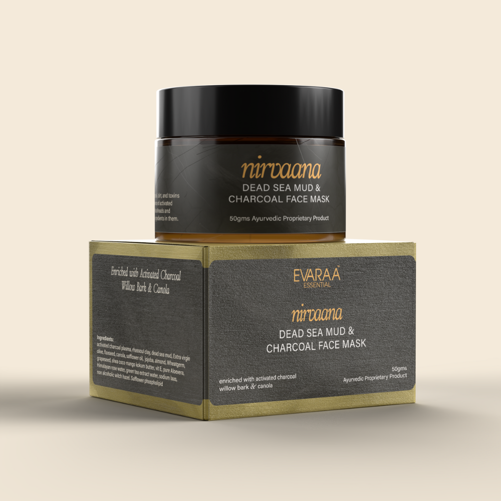 Evaraa Essential Dead Sea Mud and Charcoal Face Mask | Grocsy