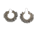 Mominos Fashion Traditional Oxidised Afghani Ghungroo Style Small Hoop Earrings