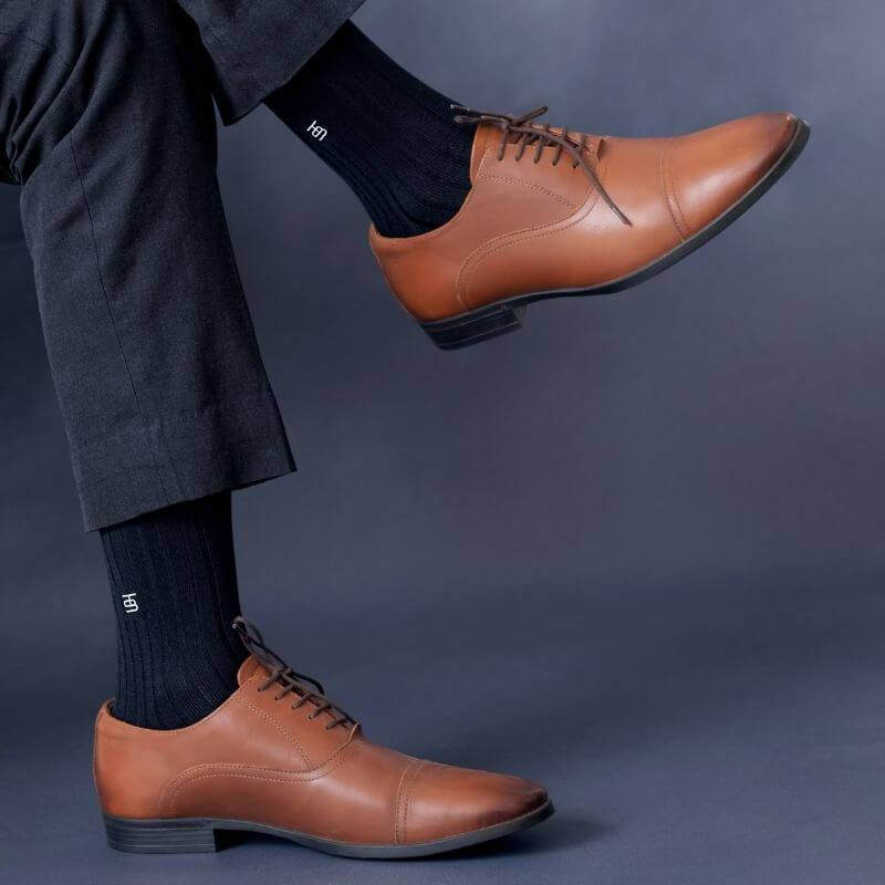 Socksoho Luxury Men Socks Bossy Black | Grocsy
