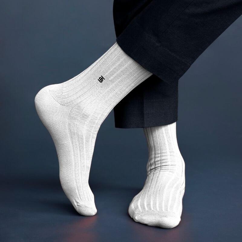 Socksoho Luxury Men Socks Ritzy Cream | Grocsy