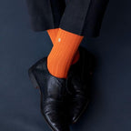 Socksoho Luxury Men Socks Tangy Orange | Grocsy