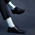 Socksoho Luxury Men Socks Crystal Blue | Grocsy