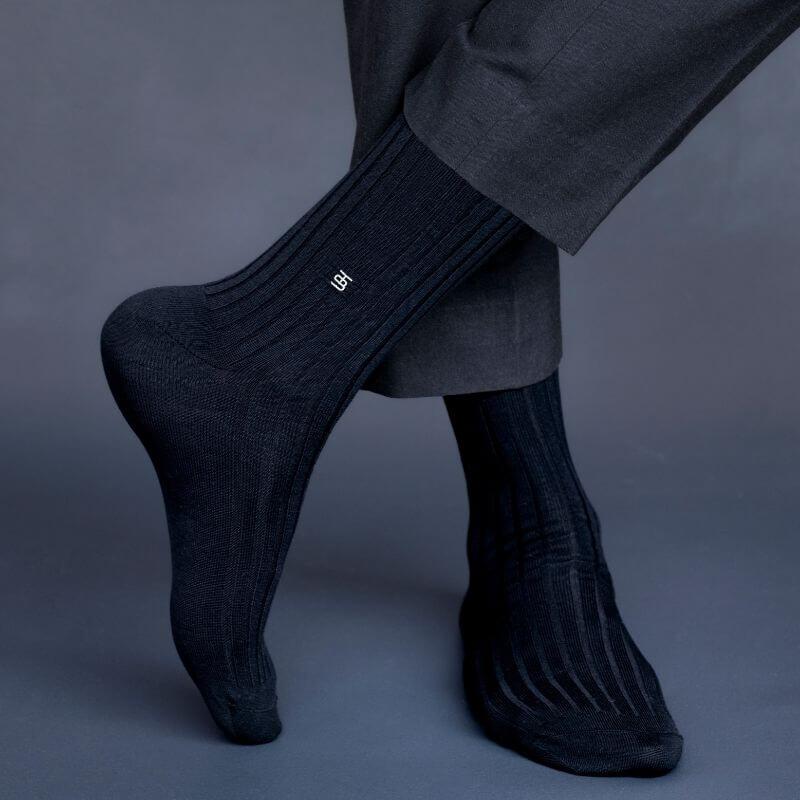 Socksoho Luxury Men Socks Bossy Black | Grocsy