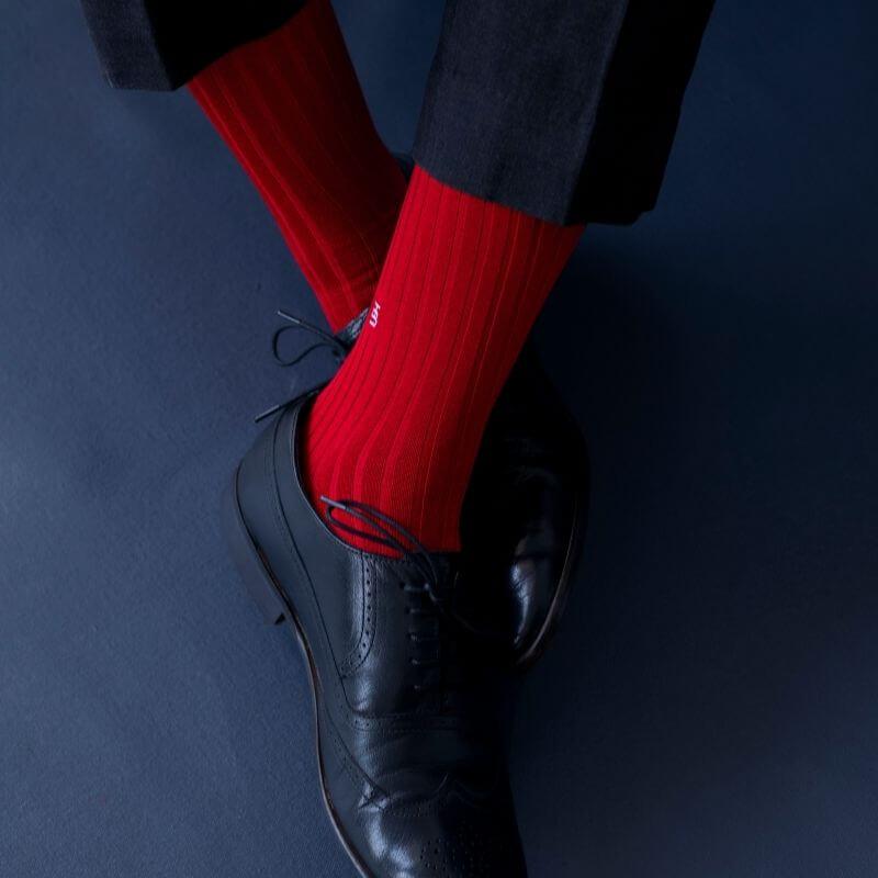 Socksoho Luxury Men Socks Sinful Red | Grocsy