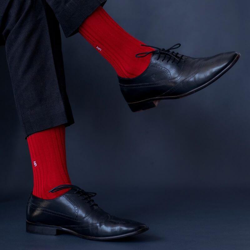 Socksoho Luxury Men Socks Sinful Red | Grocsy