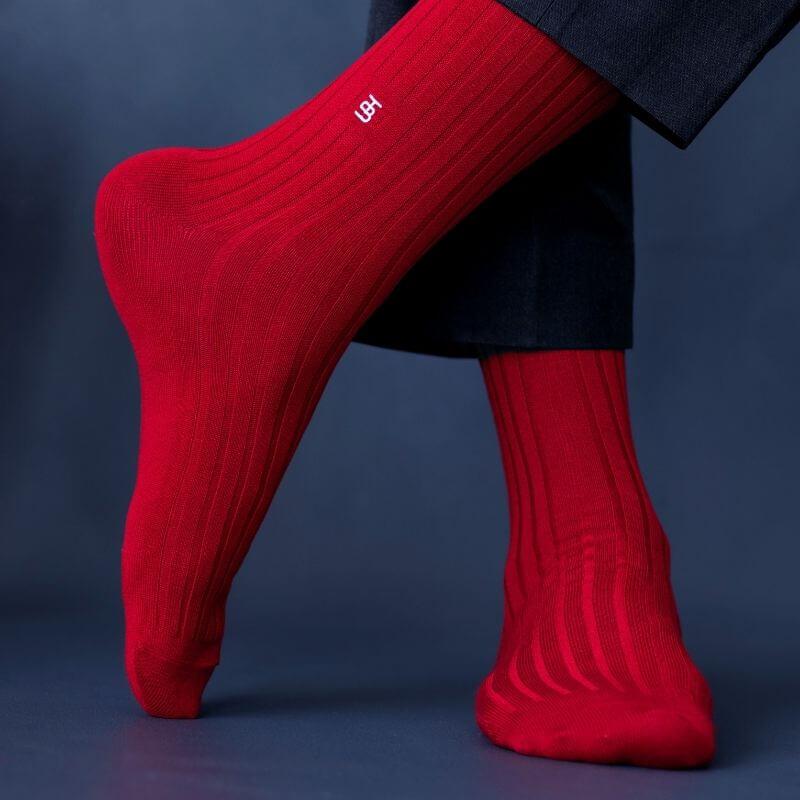 Socksoho Luxury Men Socks Sinful Red | Grocsy