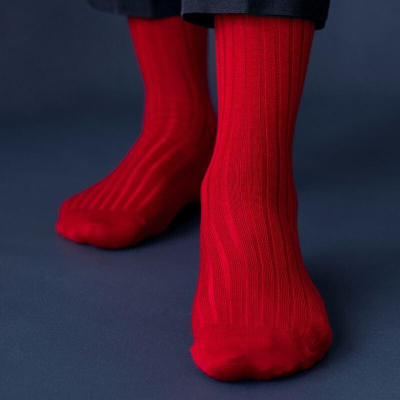Socksoho Luxury Men Socks Sinful Red | Grocsy