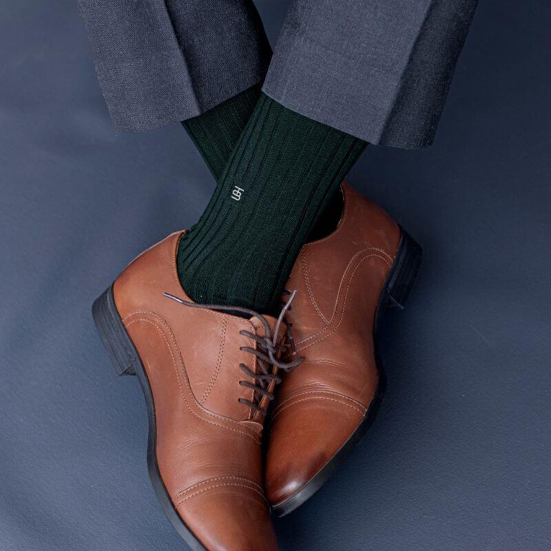 Socksoho Luxury Men Socks Majestic Green | Grocsy