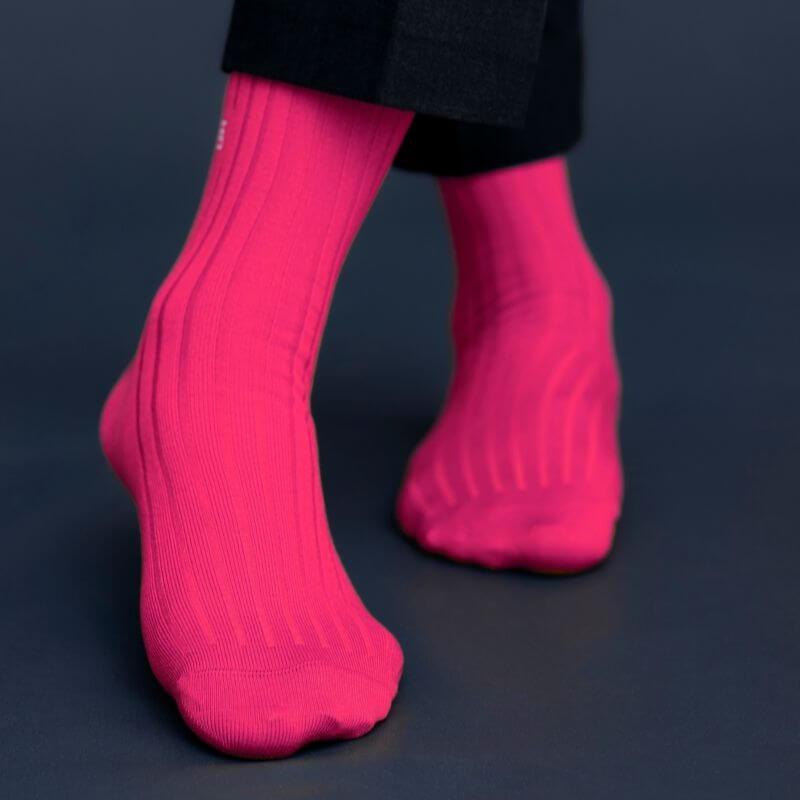 Socksoho Luxury Men Socks Playful Pink | Grocsy