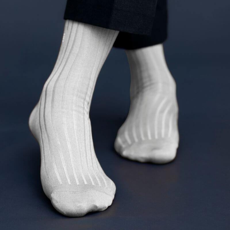 Socksoho Luxury Men Socks Ritzy Cream | Grocsy