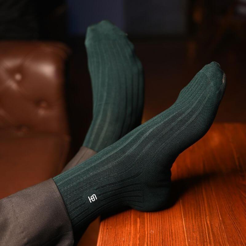 Socksoho Luxury Men Socks Majestic Green | Grocsy