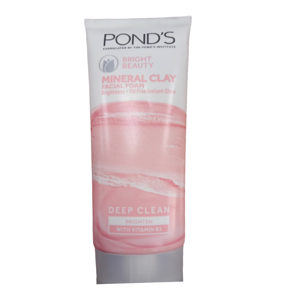 Ponds Bright Beauty Mineral Clay Facial Foam | Grocsy