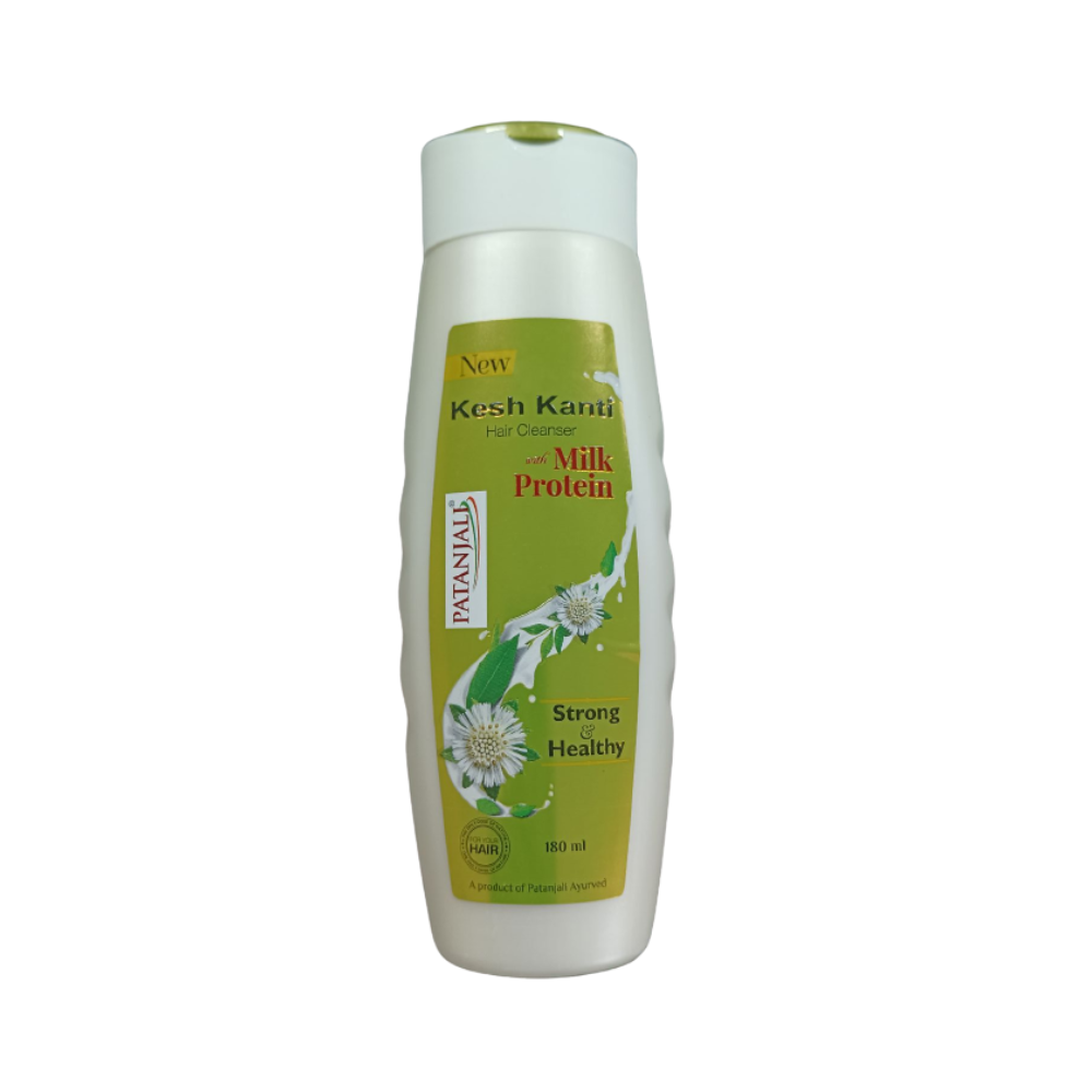 Patanjali Kesh Kanti Milk Protein Hair Cleanser | Protein-Rich Ayurvedic Shampoo for Damaged & Dry Hair