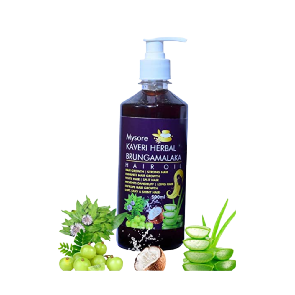 Mysore Kaveri Herbal Brungamalaka Hair Oil | Grocsy