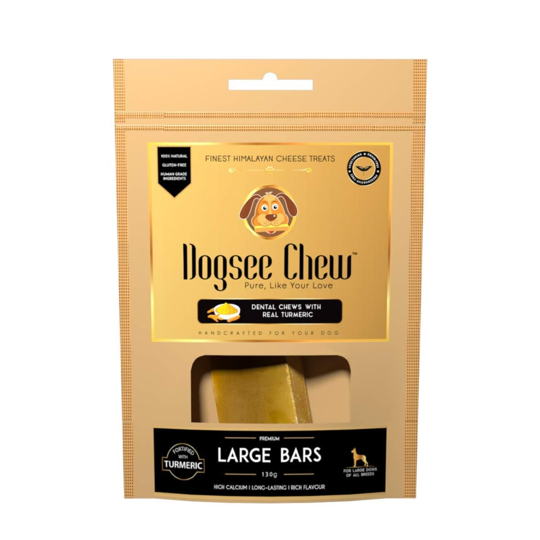 Dogsee Turmeric Large Bars: Long-Lasting Dental Chews For Large Dogs | Grocsy