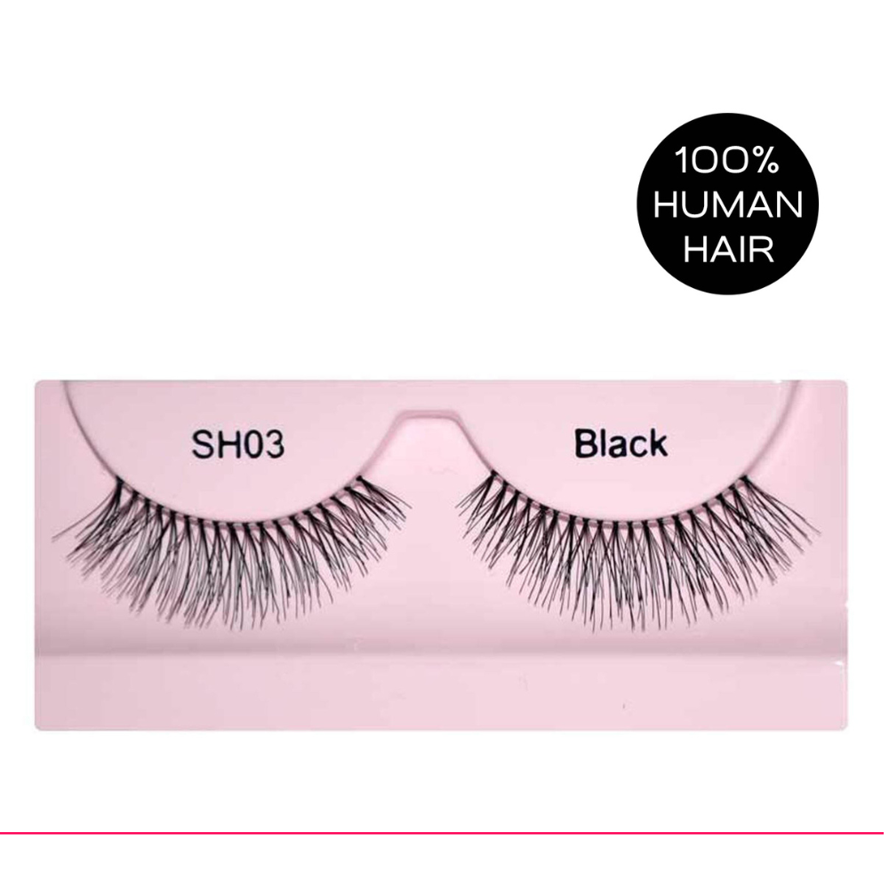 Glamgals Hollywood-U.S.A Stylish Black Soft Thick Reusable False Eye Lashes For Women - SH03 | Grocsy
