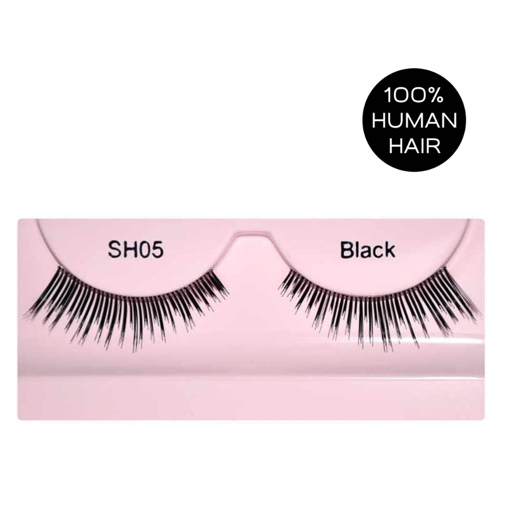 Glamgals Hollywood-U.S.A Stylish Black Soft Thick Reusable False Eye Lashes For Women - SH05 | Grocsy