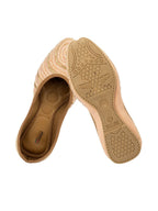 Desi Colour Women Indian Ethnic Footwear-Peach Circle Pearl | Grocsy