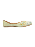 Desi Colour Women Indian Ethnic Footwear-Sea Green Criss Cross-1 | Grocsy