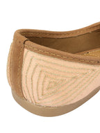 Desi Colour Women Indian Ethnic Footwear-Peach Circle Pearl | Grocsy