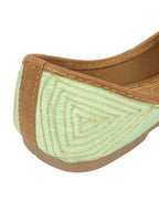 Desi Colour Women Indian Ethnic Footwear-Sea Green Vase | Grocsy
