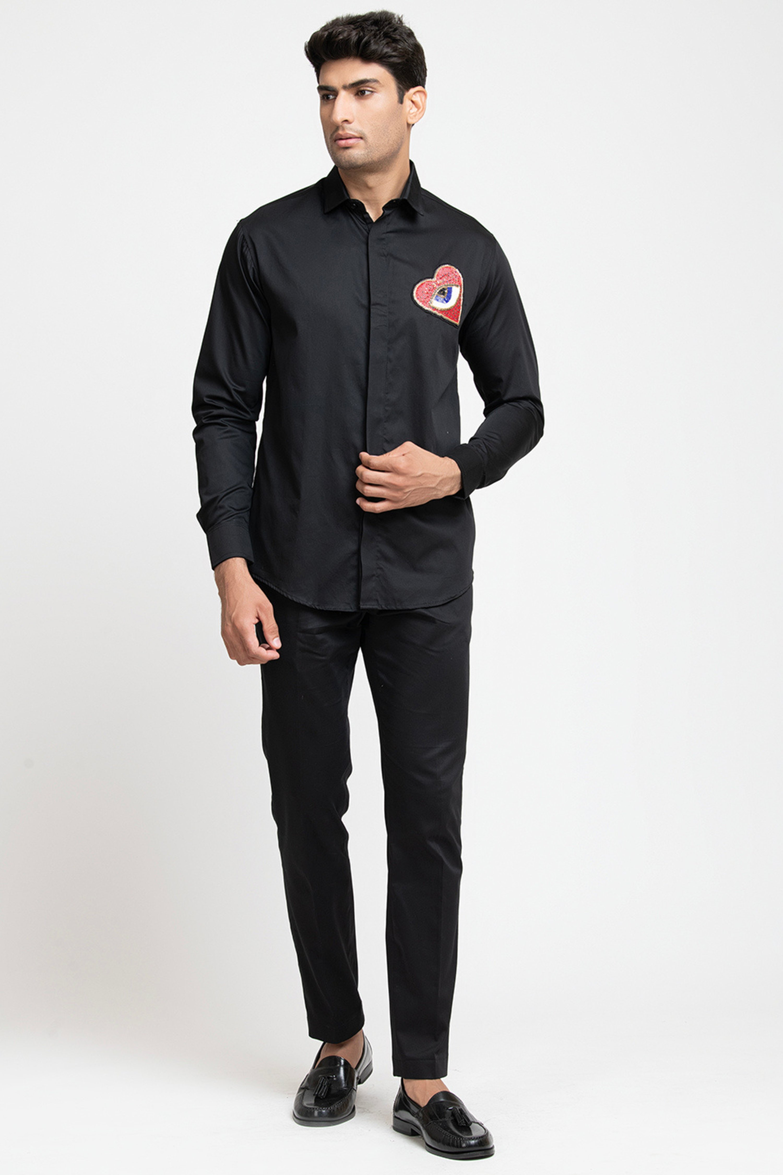 Red Heart Embroidery Shirt by Hilo Design | Grocsy