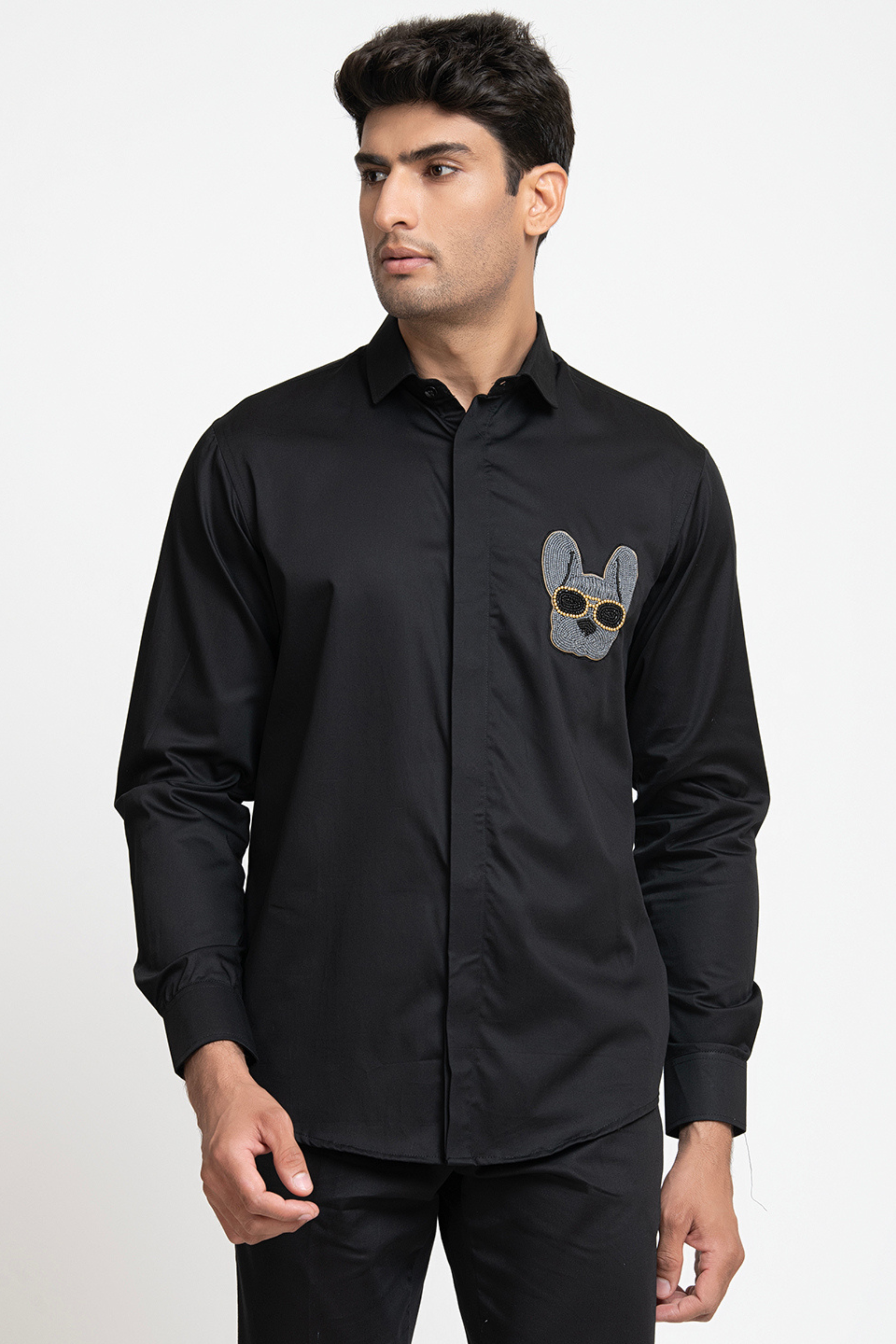 Dog Embroidery Shirt by Hilo Design | Grocsy